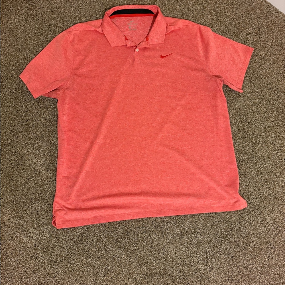 Nike Orange Polo Shirt Vibrant Design